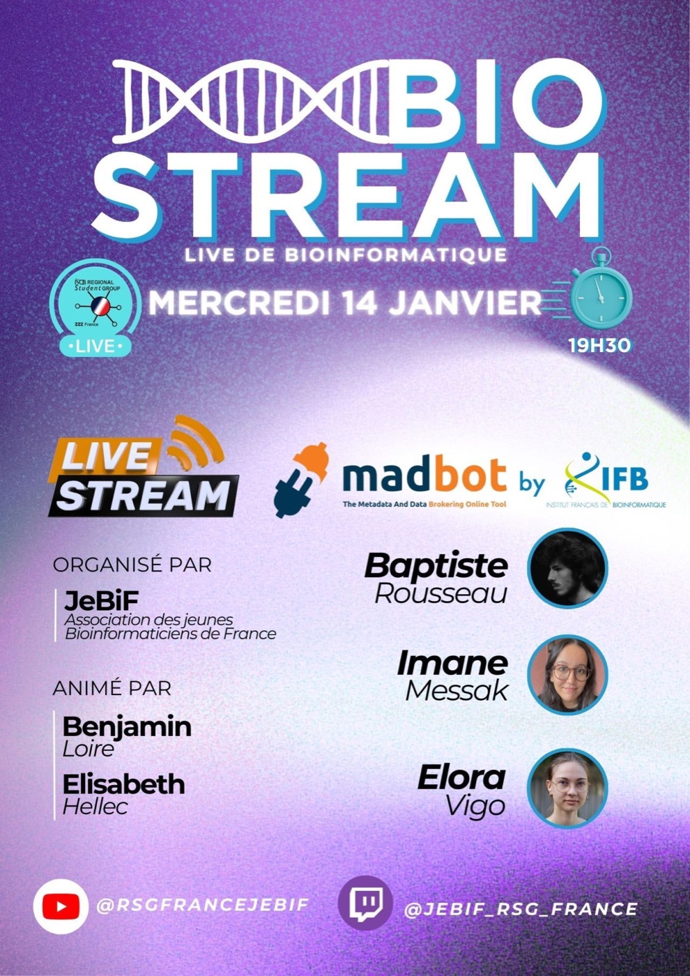 BioStream poster announcing the madbot episode